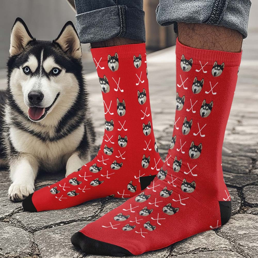 Benutzerdefinierte Vollgesichtssocken Golfschläger-socken, Personalisiertes Foto, Individuelles Design, Beste Geschenkidee - MyFaceSocksDE