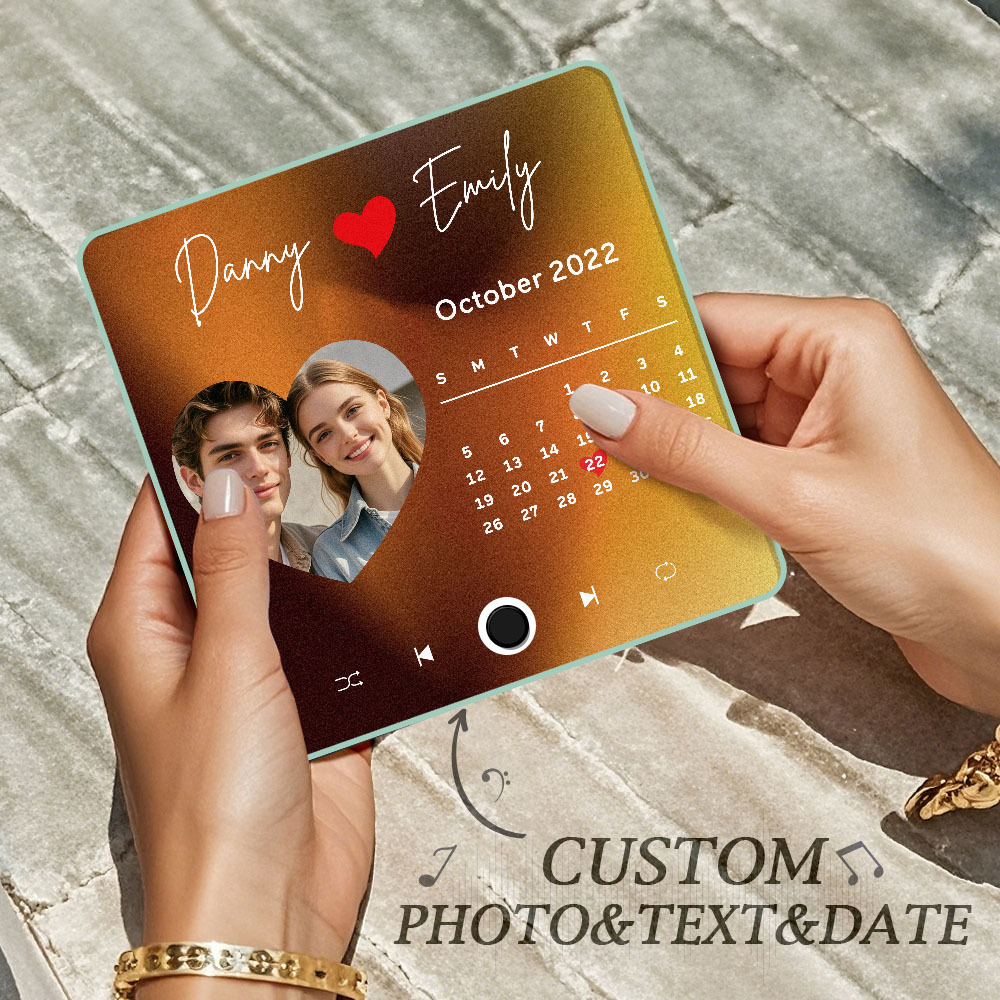 Benutzerdefinierter Multi-fotoalbum-musik-kühlschrankmagnet, Foto- Und Text-musik-kühlschrank, Personalisierter Telefon-musik-kühlschrankmagnet Pro - MyFaceSocksDE