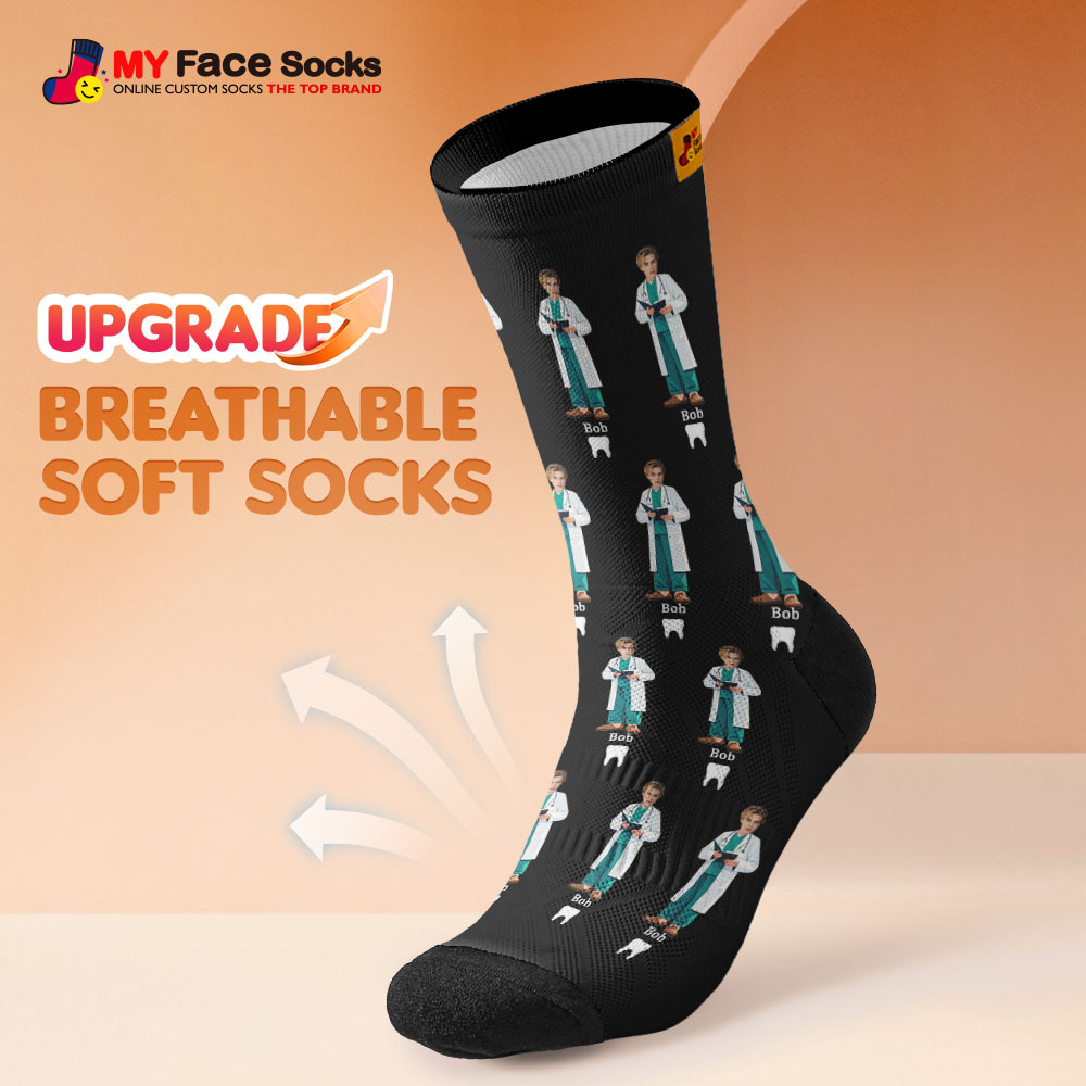 Benutzerdefinierte Gesichtssocken #bff Mehrere Fotos Hinzufügen Geschenk Für Besties Personalisierte Gesichtssocken - MyFaceSocksDE