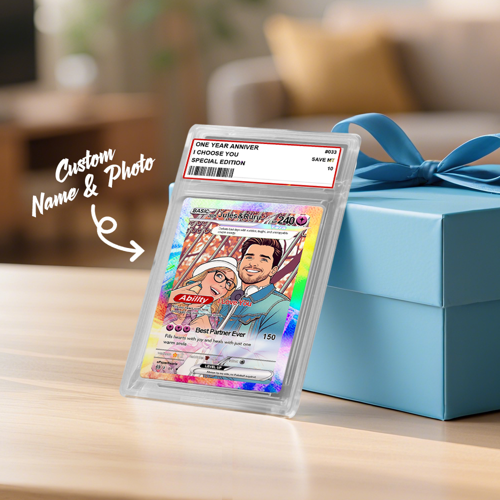Personalisierte Karte, Personalisierte Sammelkarte, Geschenk Für Sie/ihn Oder Paare, Replik-karten, Jubiläumsgeschenk - MyFaceSocksDE