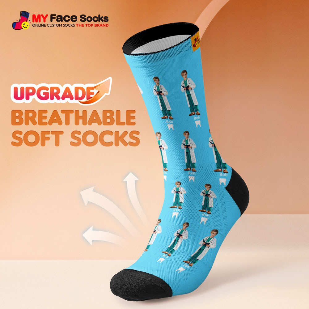 Benutzerdefinierte Gesichtssocken #bff Mehrere Fotos Hinzufügen Geschenk Für Besties Personalisierte Gesichtssocken - MyFaceSocksDE