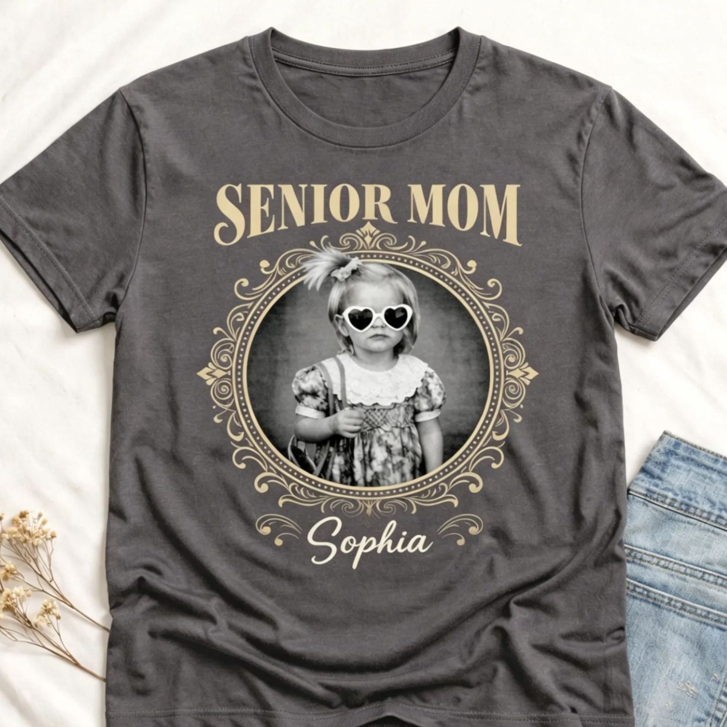 Personalisiertes Papa-Vintage-Foto-Shirt: Personalisiertes Vatertags-Shirt Mit Kinderfoto, Lustiges Papa-Shirt, Bestes Papa-Shirt Aller Zeiten, Neues Papa-Geschenk - MyFaceSocksDE
