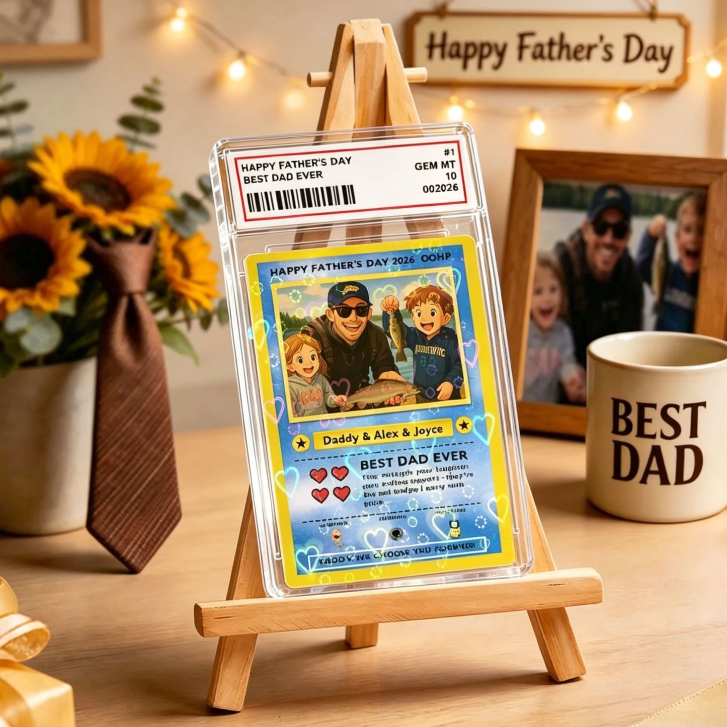 Benutzerdefinierte Legendäre Papa-Liebes-Sammelkarte – Individuelles Foto-Vatertagsgeschenk Für Papa, Einzigartige Sammelkarte Im TCG-Stil - MyFaceSocksDE