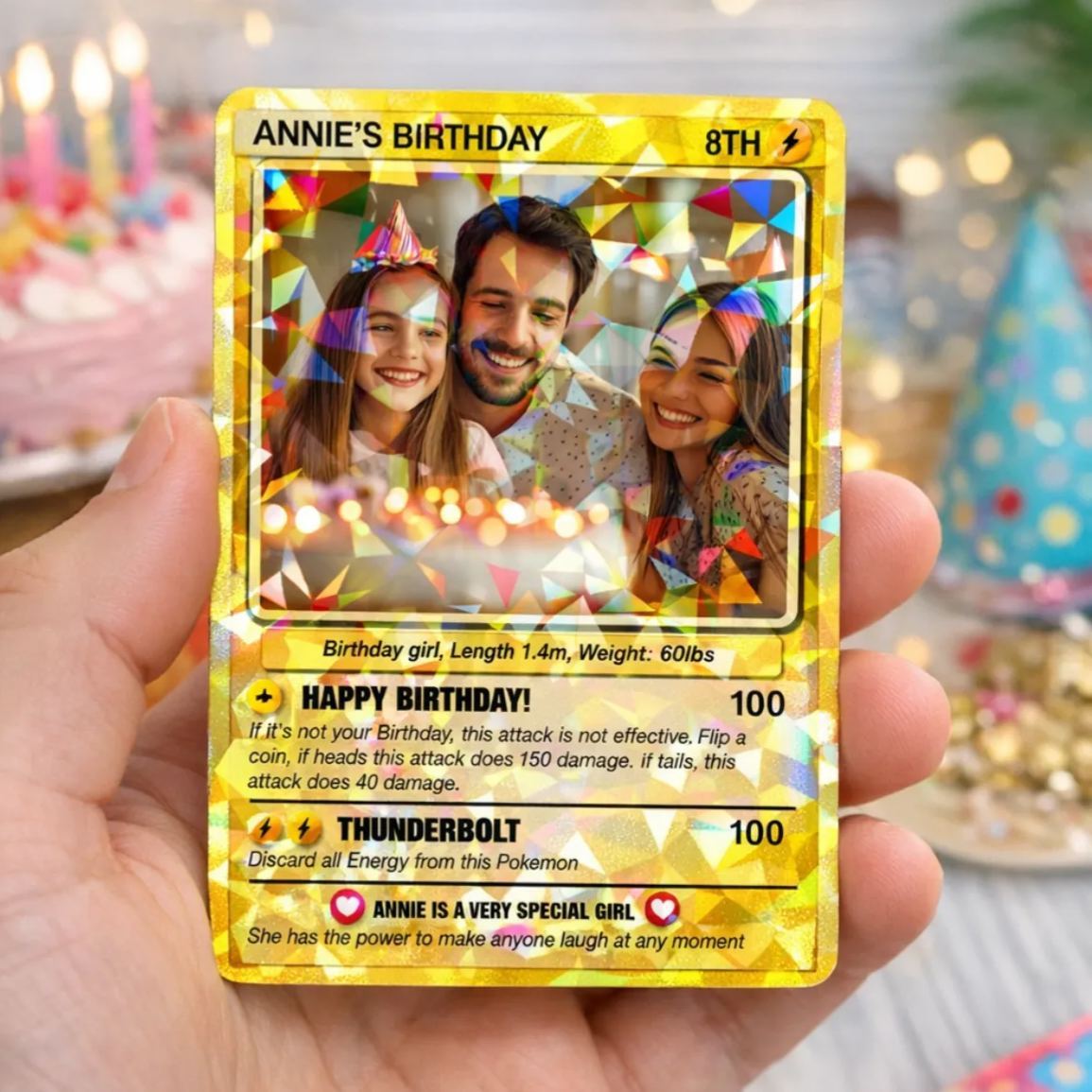 Personalisierte Poke-Karte Zum Geburtstag, Geburtstags-Geldbörsenkarte, Geburtstags-Fotokarte Von Kindern, Individuelle Poke-Jubiläumskarte, Happy Birthday-Geschenk - MyFaceSocksDE