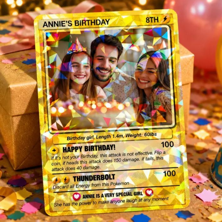 Personalisierte Poke-Karte Zum Geburtstag, Geburtstags-Geldbörsenkarte, Geburtstags-Fotokarte Von Kindern, Individuelle Poke-Jubiläumskarte, Happy Birthday-Geschenk - MyFaceSocksDE