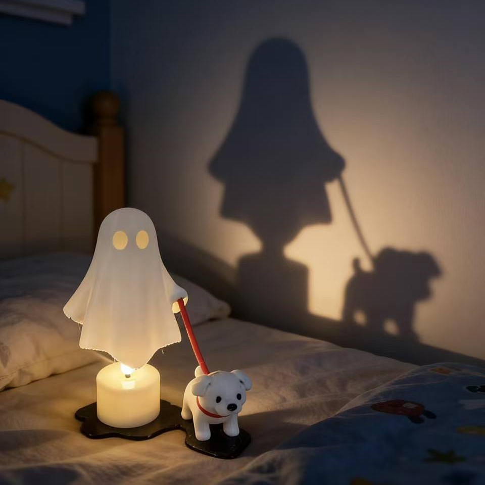 Geisterhund-Lampe, 3D-gedrucktes Halloween-Nachtlicht Für Kinder Und Als Dekoration - MyFaceSocksDE
