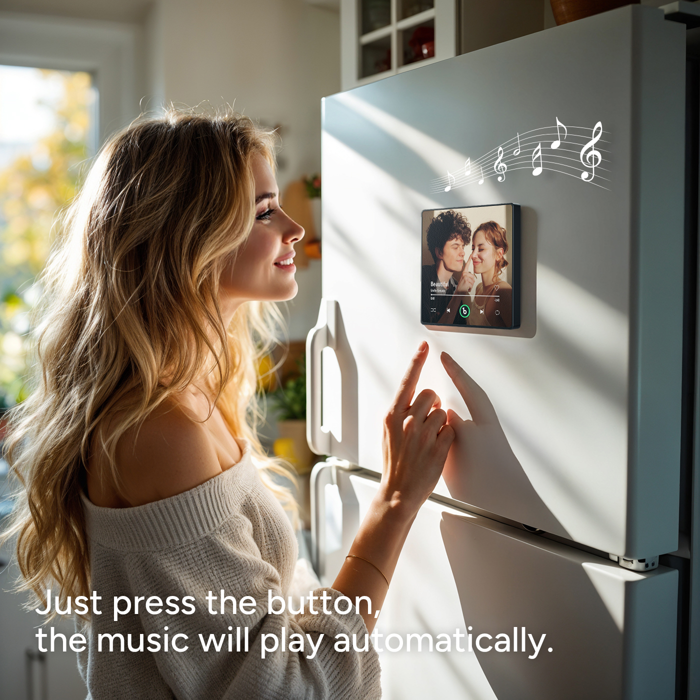 Custom Music And Photo Music Fridge Magnets Father's Day Gifts Frameless Fridgebeats - Giftlab