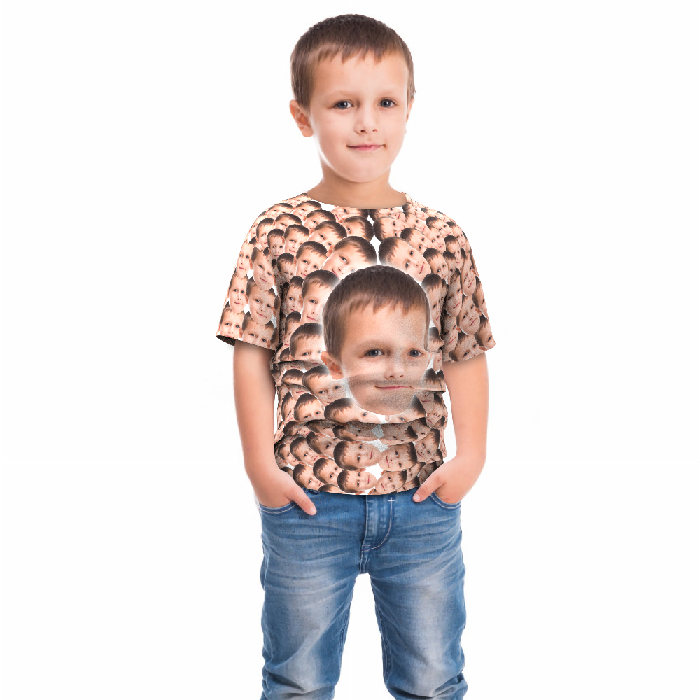 Custom Faces Mash Kid Funny T-shirt - facesockseur