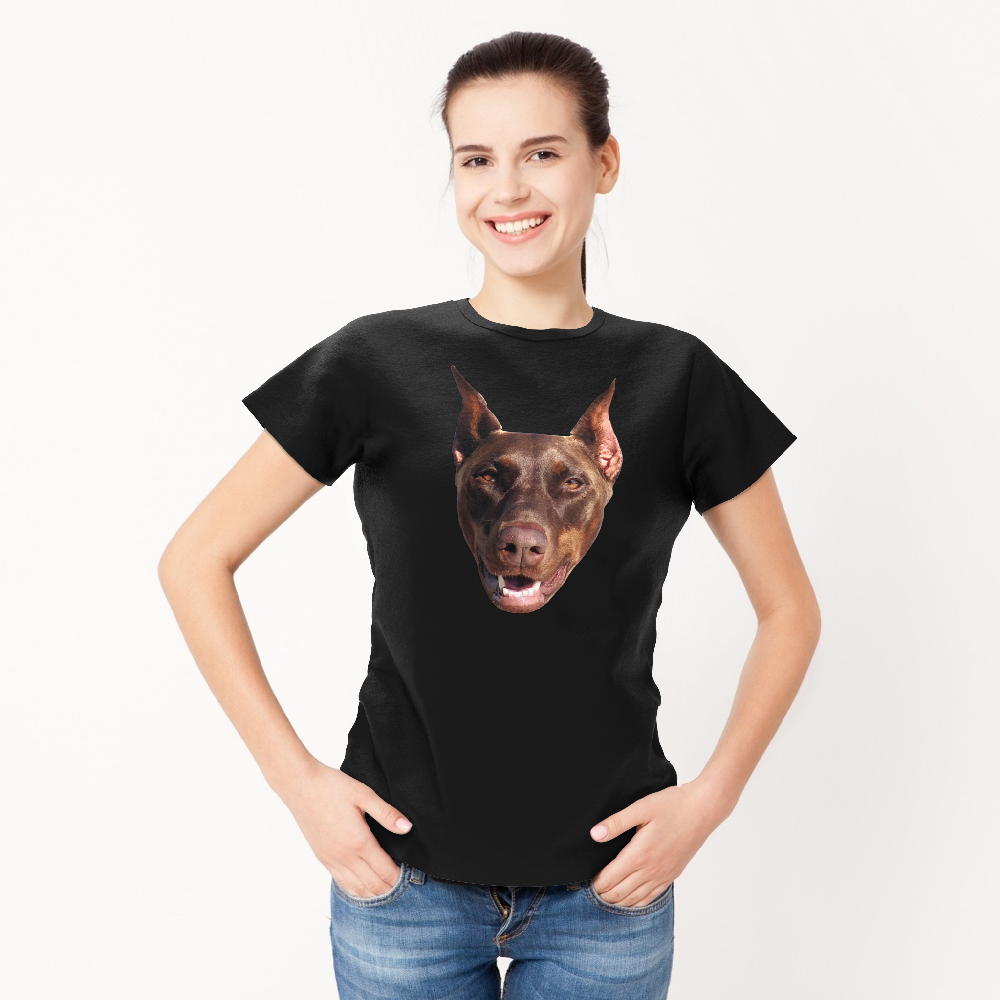 Custom Face Funny Dog T-shirt Pet - facesockseur