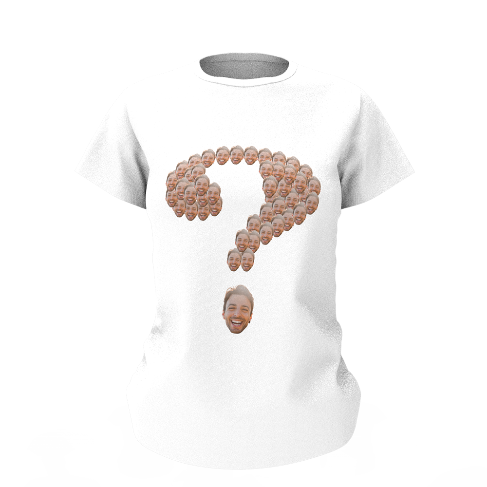 Custom Face Question Mark T-shirt - facesockseur