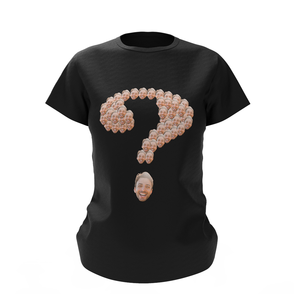 Custom Face Question Mark T-shirt - facesockseur