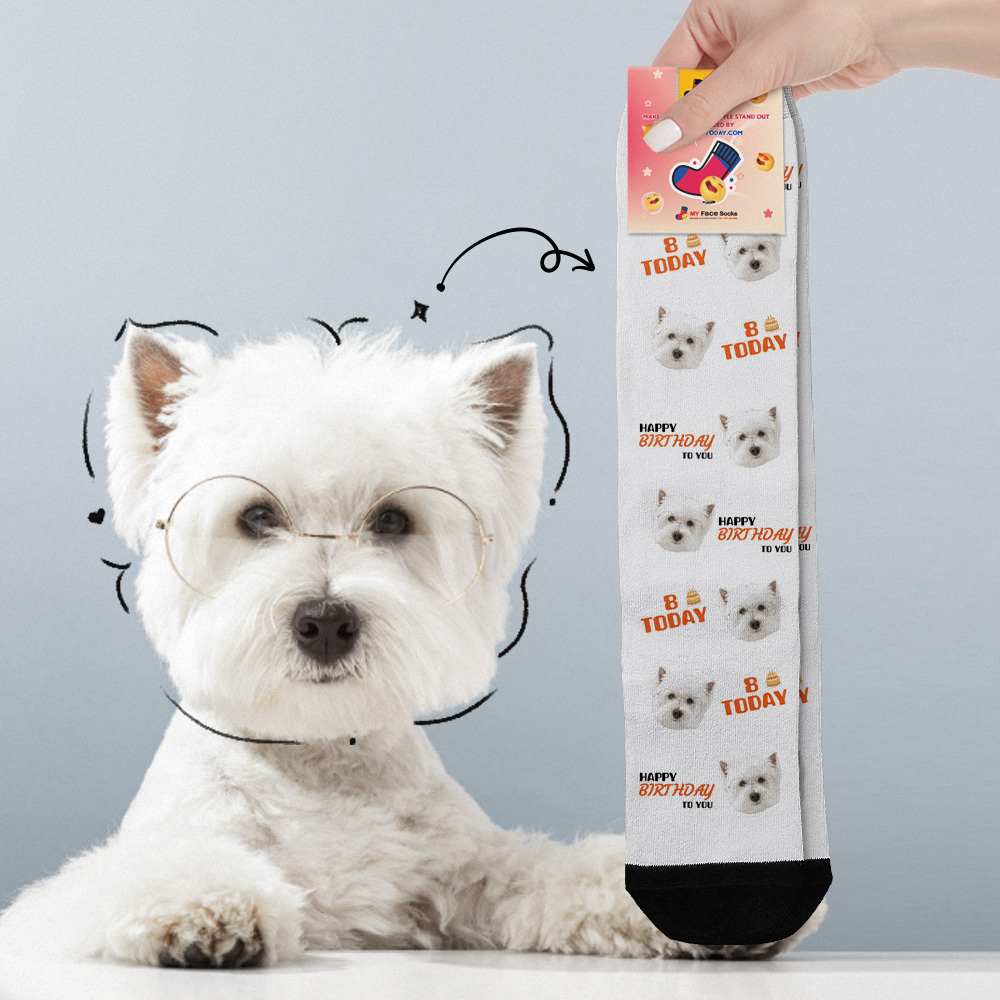 Custom Face Socks Age and Face Socks Birthday Gift Idea Happy Birthday To You - myfacesockseu