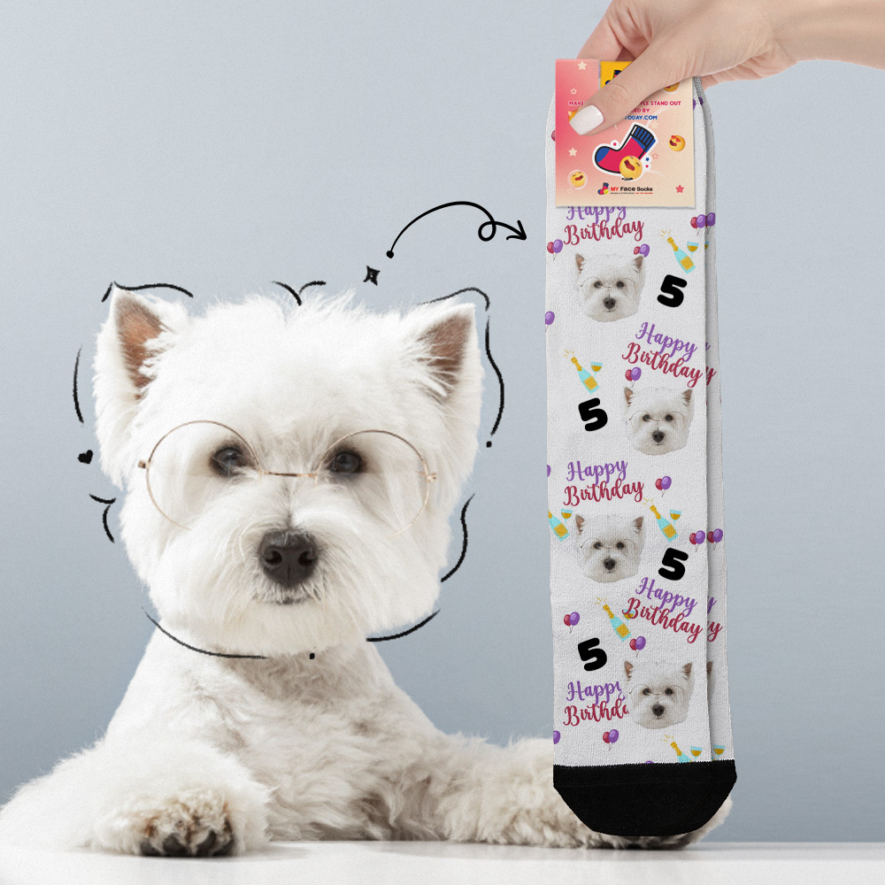 Custom Face Socks Age and Face Socks Birthday Gift Idea Happy Birthday To You - myfacesockseu
