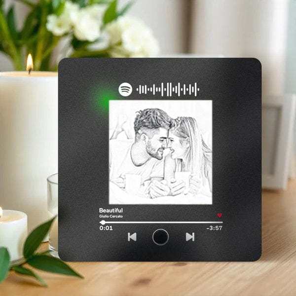 Customized Album Fridge Magnet Personalized Music Fridge Magnet Can Play Music for Couples - Giftlab