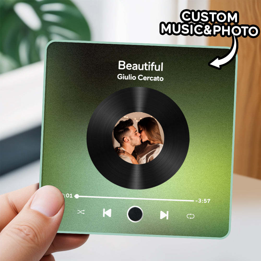 Personalized Photo Album Fridge Magnet Music Wall Photo Sticker Music Movement That Can Be Played Without Cell Phone Music Fridge Magnet Pro - Myfacesocks