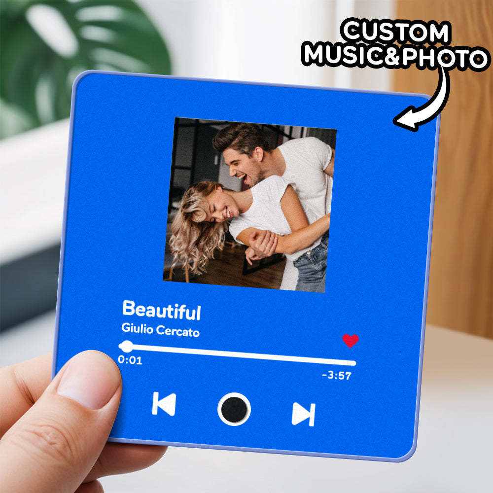 Custom Photo Album Fridge Magnet Music Wall Photo Sticker Music Movement That Can Be Played Without Cell Phone Music Fridge Magnet Pro Recording Newborns