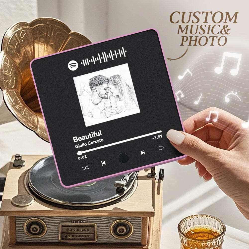 Customized Album Fridge Magnet Personalized Music Fridge Magnet Can Play Music for Couples - Giftlab