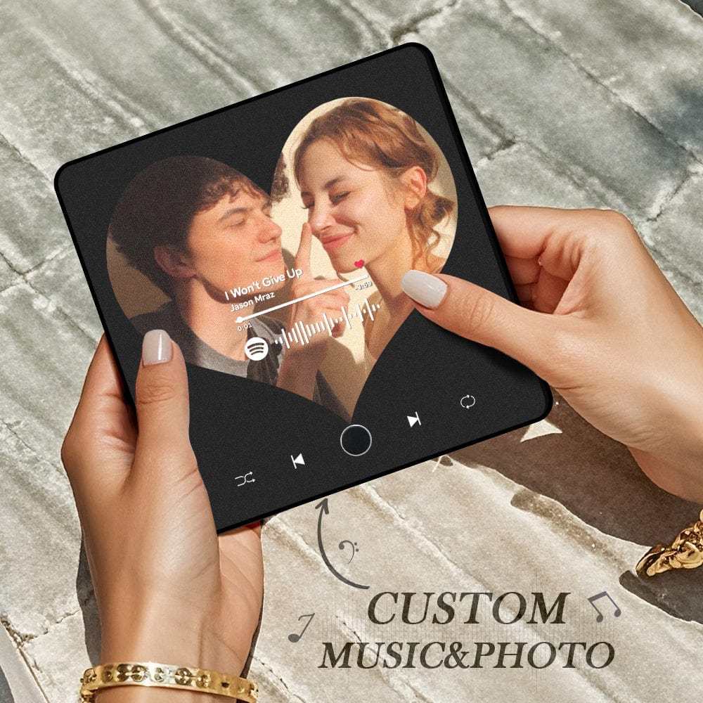 Customized Album Fridge Magnet Spotify Heart Personalized Photo Music Fridge Magnet Can Play Songs Anniversary Gifts - Giftlab