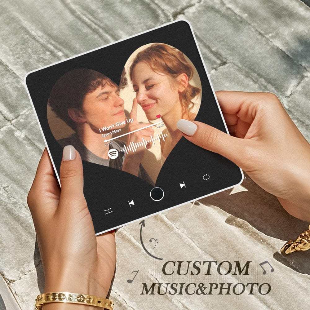 Customized Album Fridge Magnet Spotify Heart Personalized Photo Music Fridge Magnet Can Play Songs Anniversary Gifts - Giftlab