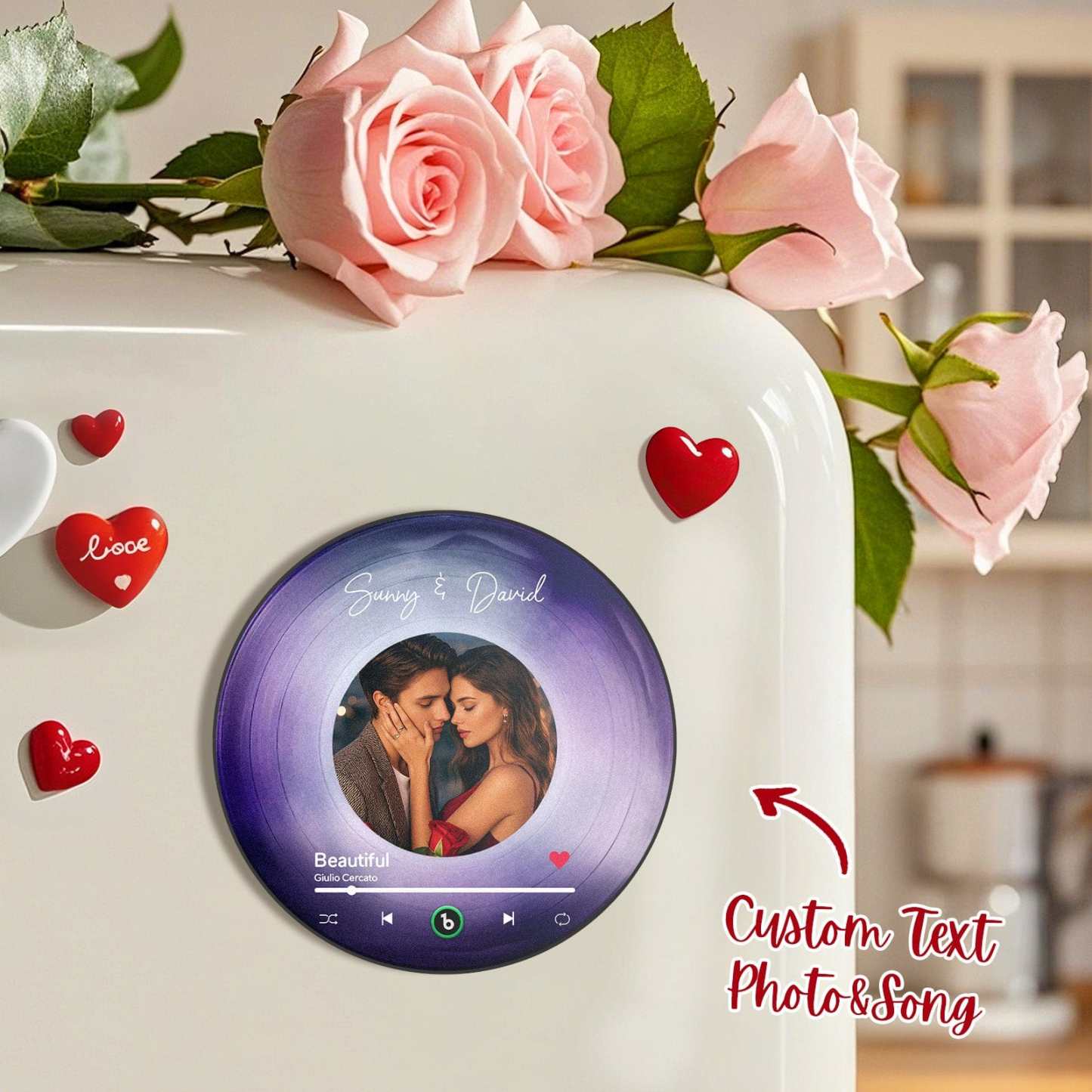 Custom Music Fridge Magnet Personalized Music Refrigerator Custom Music Fridge Magnets With Photos - Giftlab
