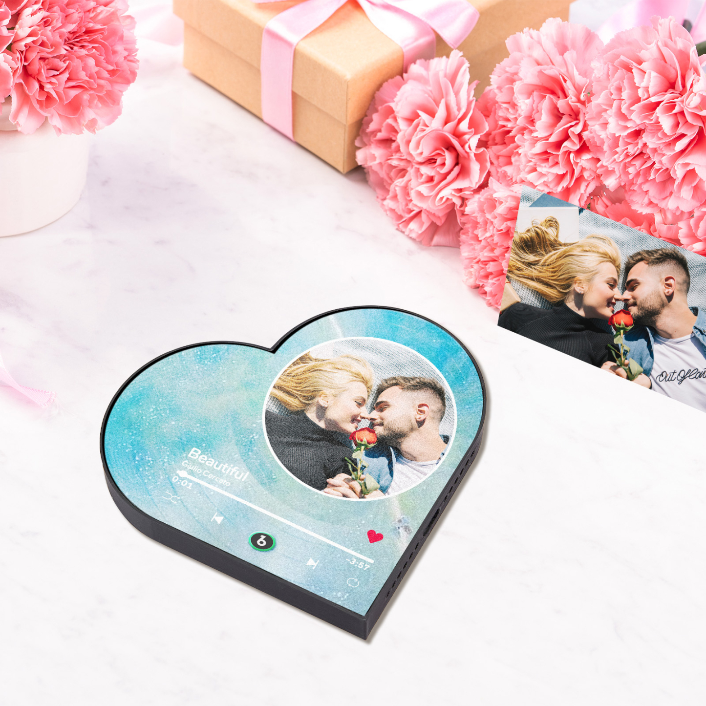 Custom Music Fridge Magnet Custom Heart Frame Album Fridge Magnet Music Wall Photo Sticker