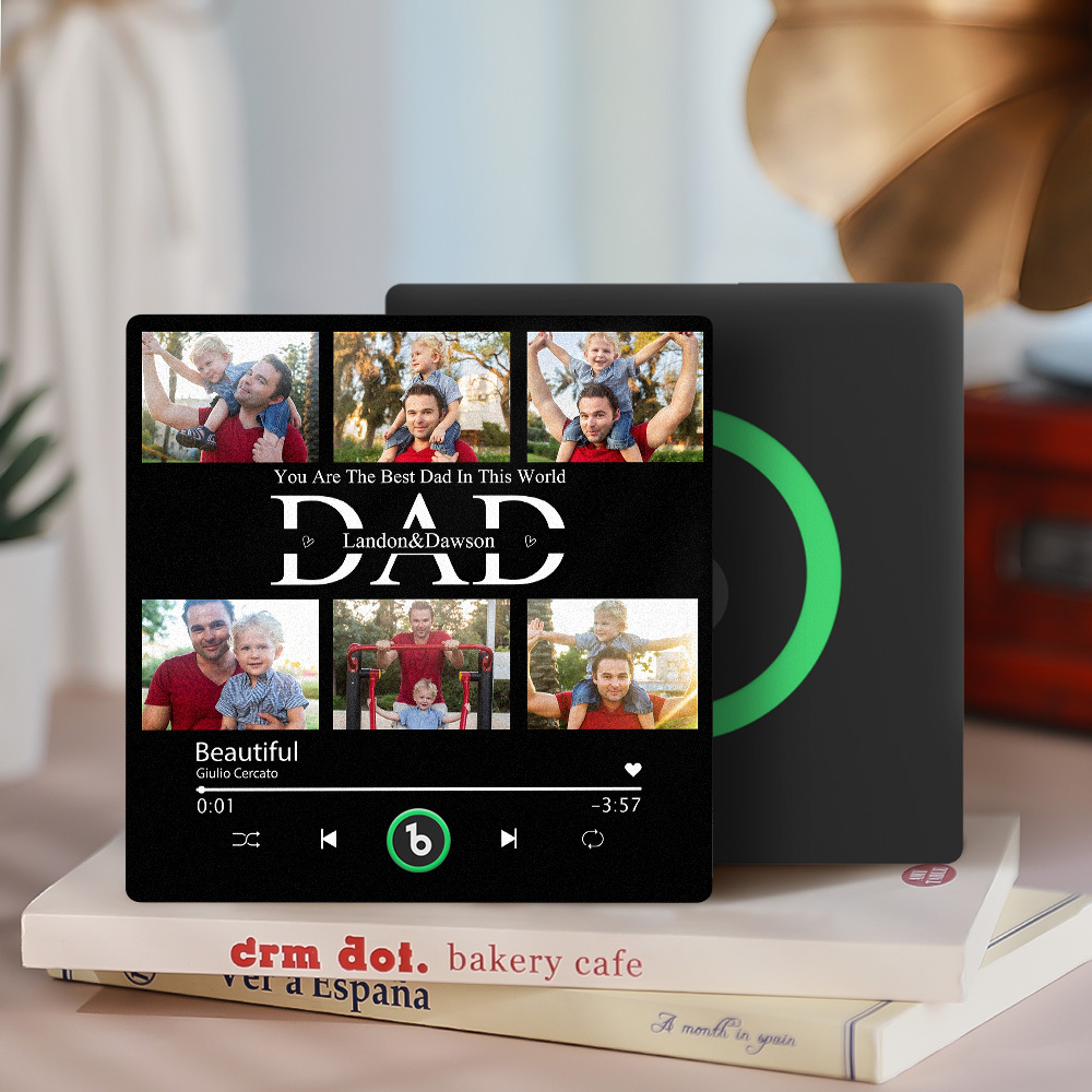 Custom Music Fridge Magnets Custom Music Fridge Magnet Colorful Frame Album Fridge Magnet Can Play Songs Gift for Dad - Giftlab