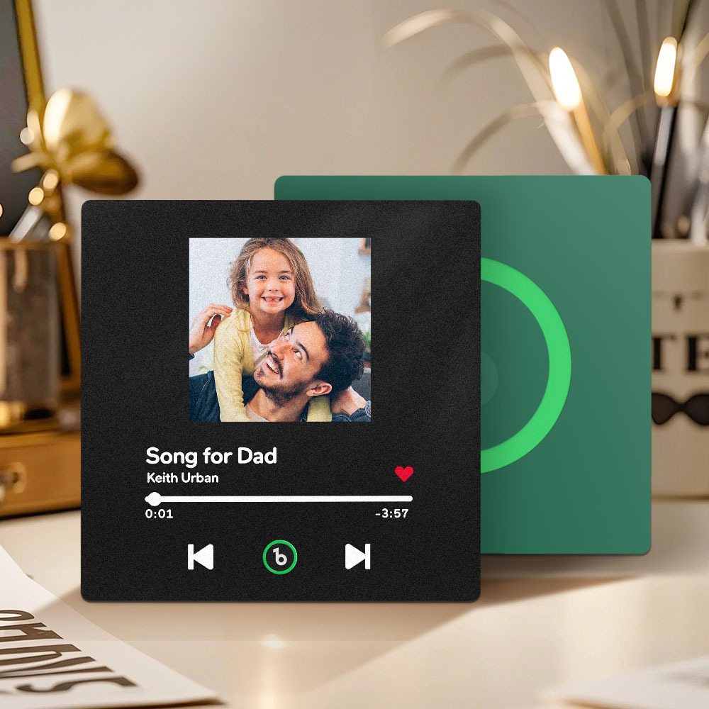 Custom Music And Photo Music Fridge Magnets Father's Day Gifts Frameless Fridgebeats - Giftlab