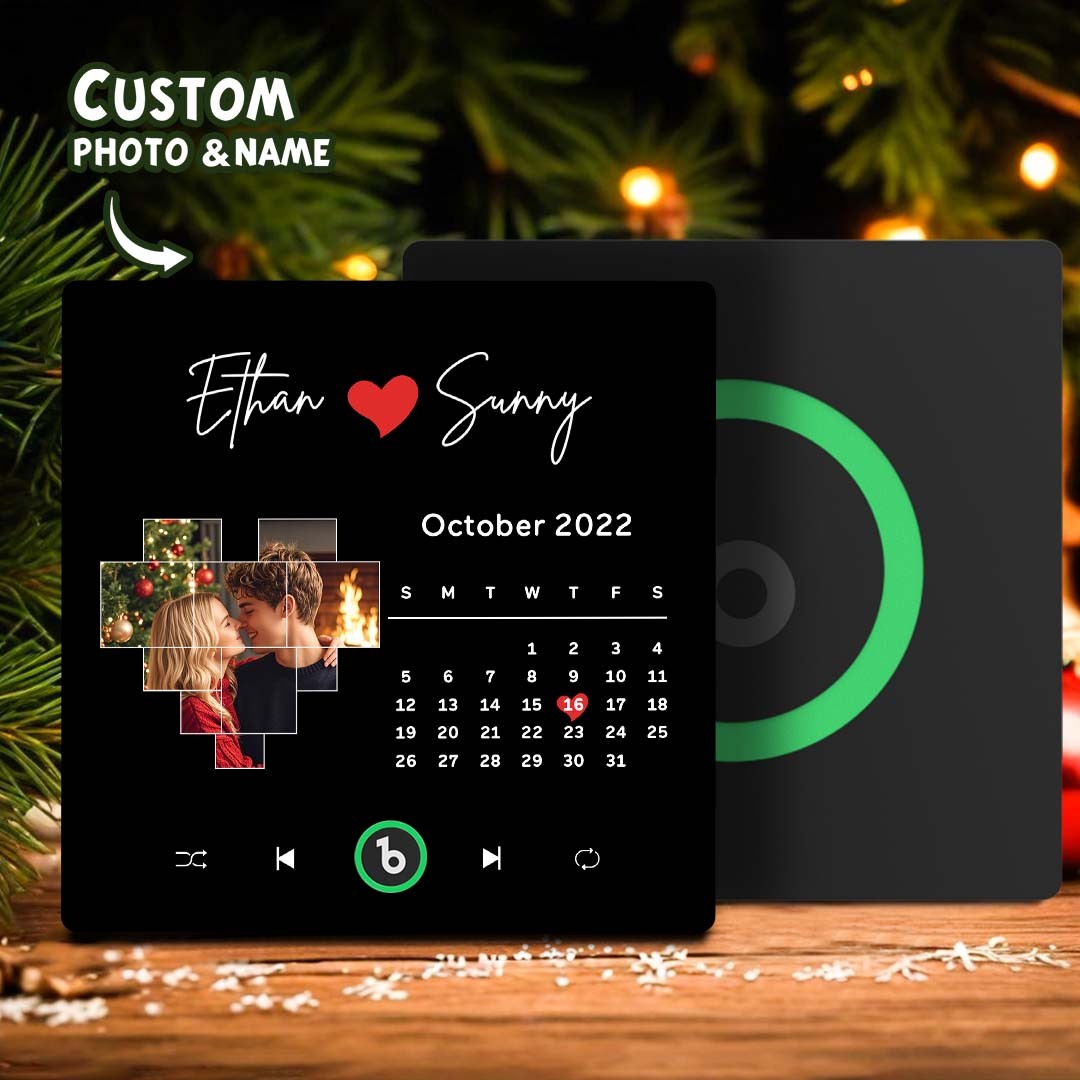Custom Music Fridge Magnet with Photo and Date Colorful Album Fridge Magnet Gifts for Couple