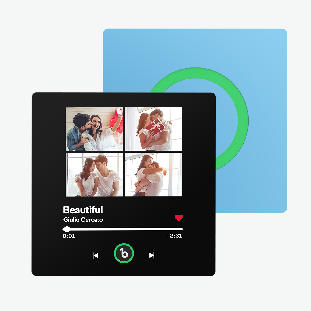 Customized Music Fridge Magnet Personalised Multiple Photo Fridge Magnet Can Play Songs