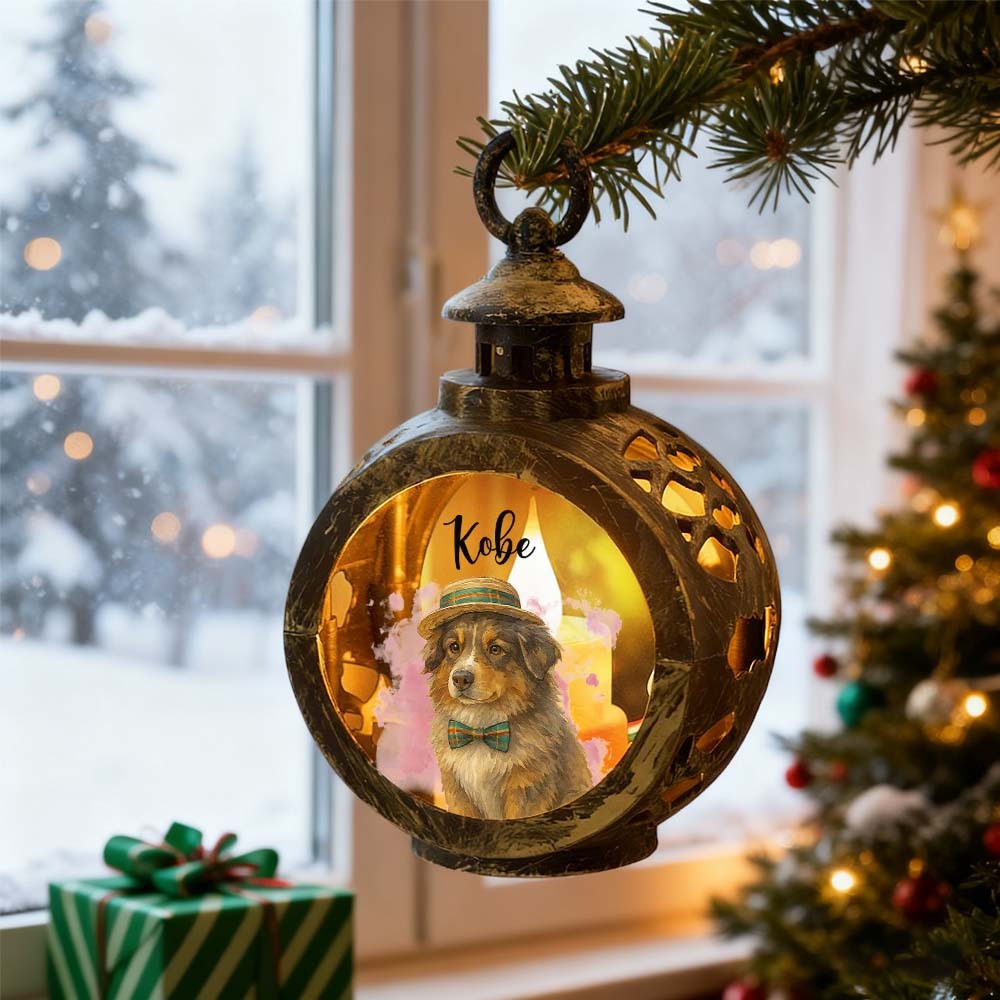 Custom Pet Photo Multiple Effects Available Lantern Ornament Personalized Custom 3D Effect Christmas Lantern - myfacesockseu