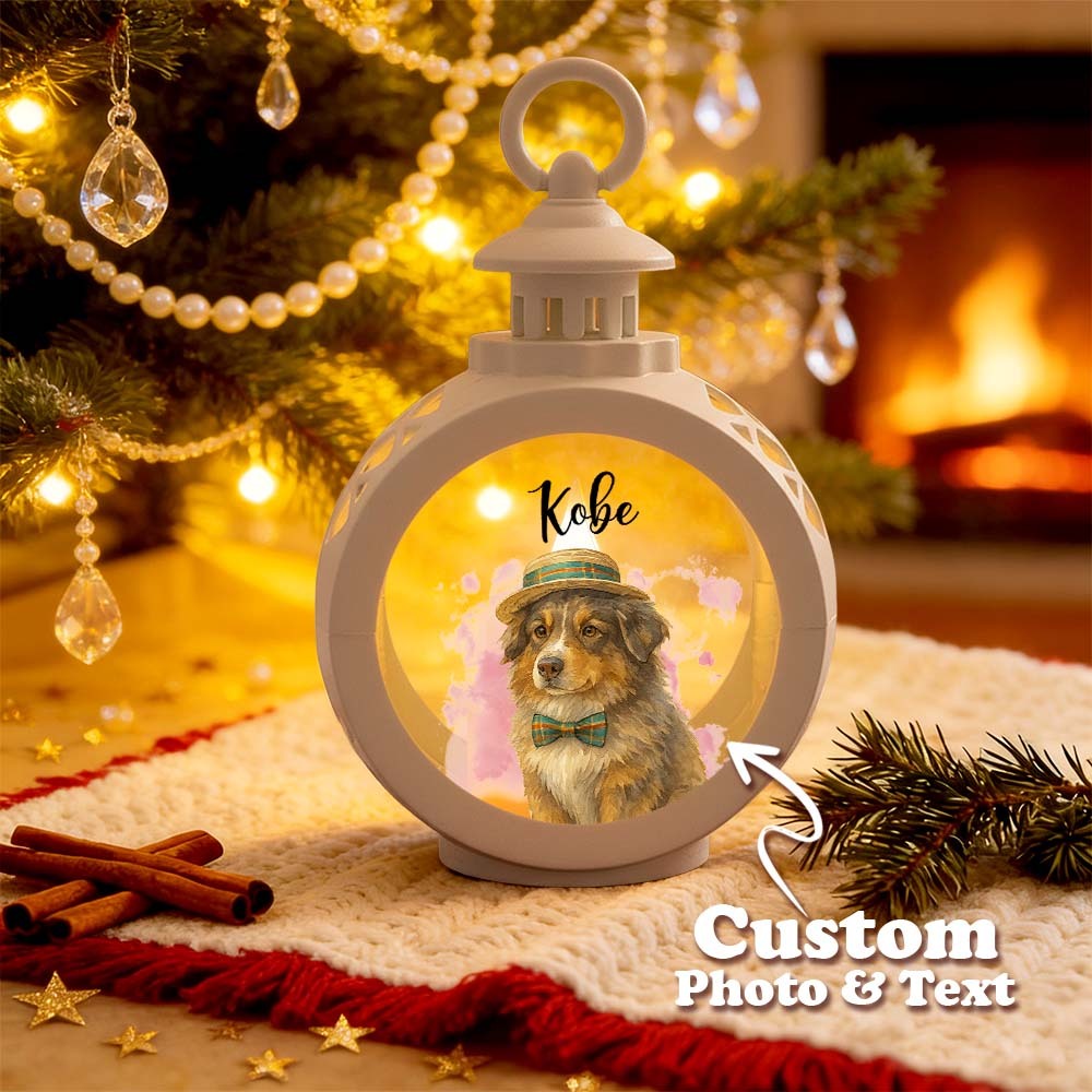 Custom Pet Photo Multiple Effects Available Lantern Ornament Personalized Custom 3D Effect Christmas Lantern - myfacesockseu