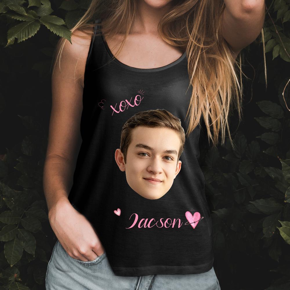 Custom Face Tank Top XOXO - MyFaceSocksEU