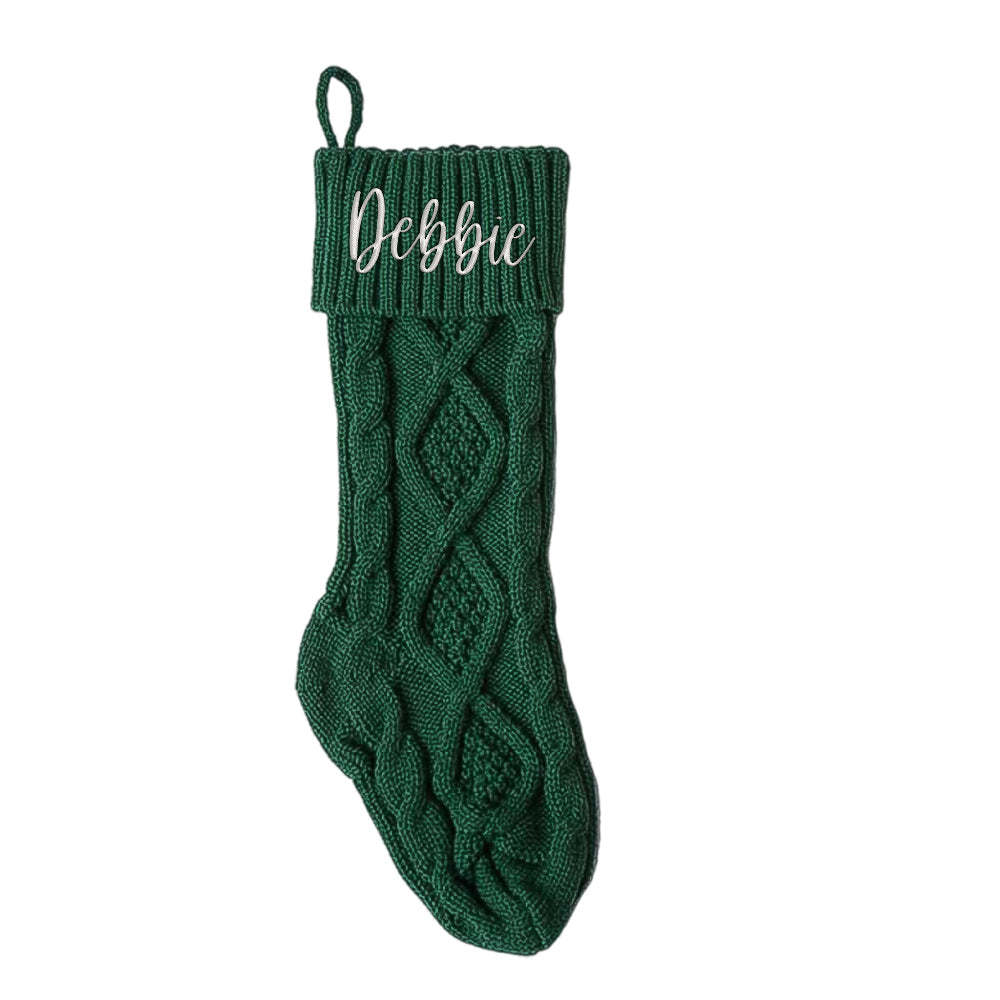 Personalized Christmas Stocking with Name Knitted Xmas Stockings Decoration - MyFaceSocksEU