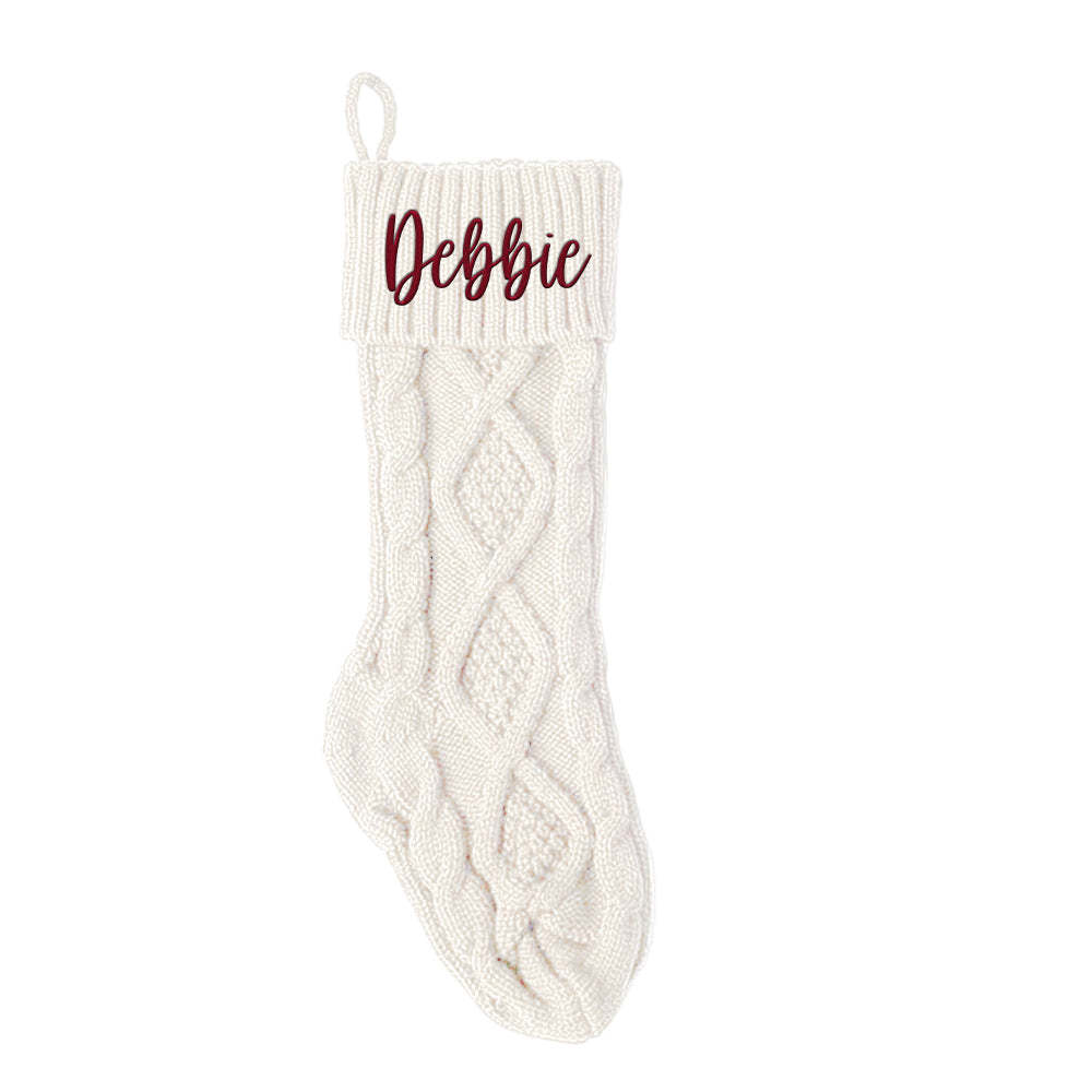 Personalized Christmas Stocking with Name Knitted Xmas Stockings Decoration - MyFaceSocksEU