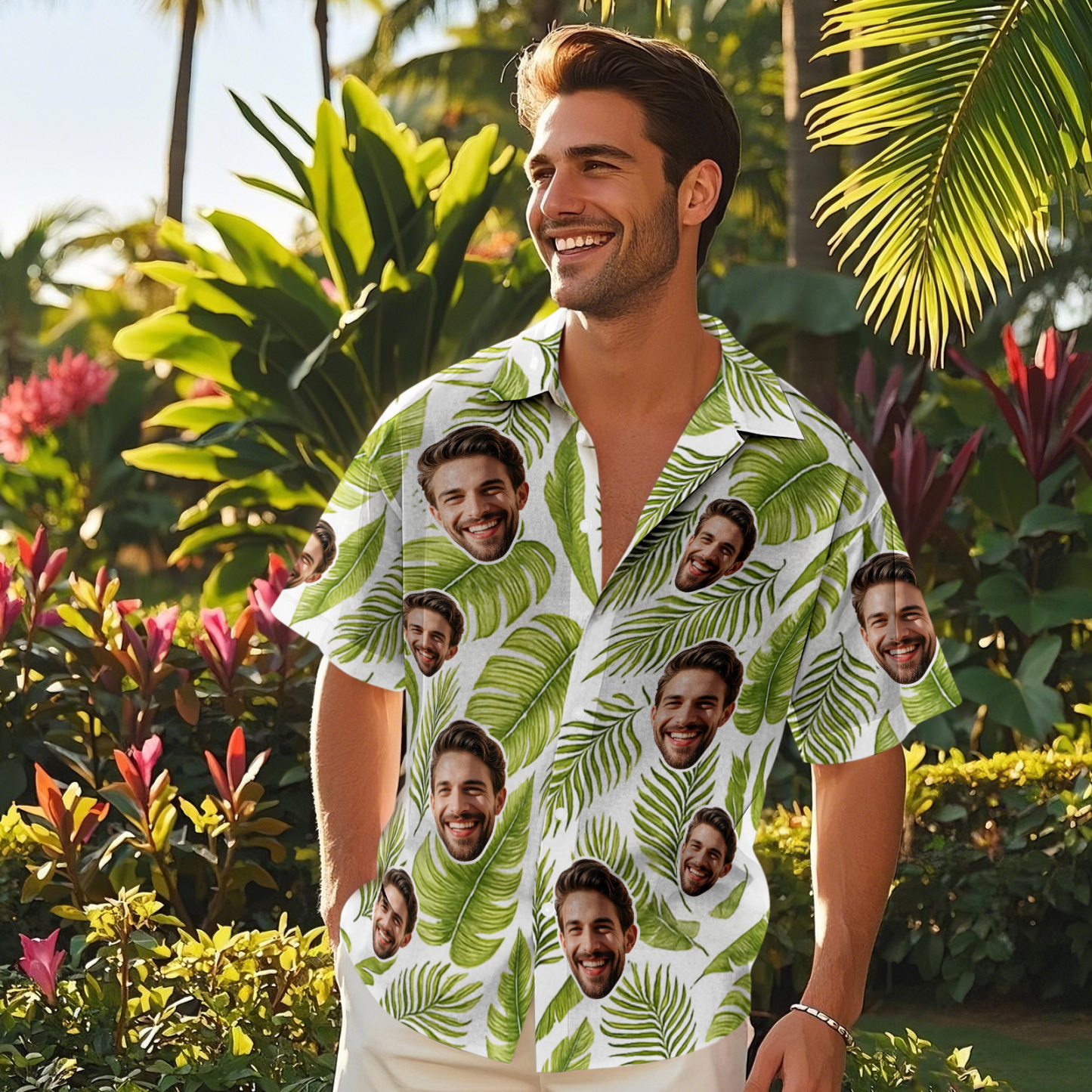 Custom Hawaiian Shirts Face Mens Aloha Shirt Sewing Pattern Hawaiian Shirt Gift for Summer Vibe Holiday - myfacesockseu