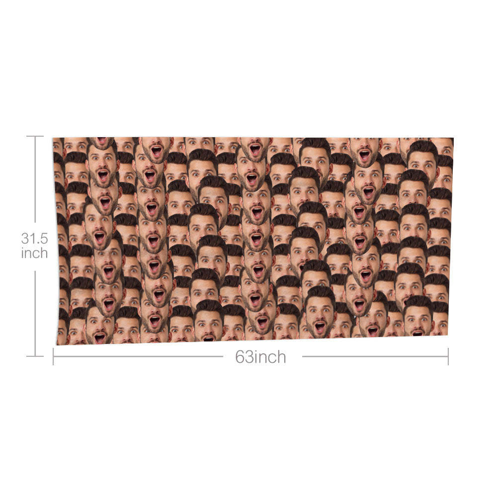 Custom Face Seamless Towel Personalized Photo Towel Funny Gift - MyFaceSocksEU