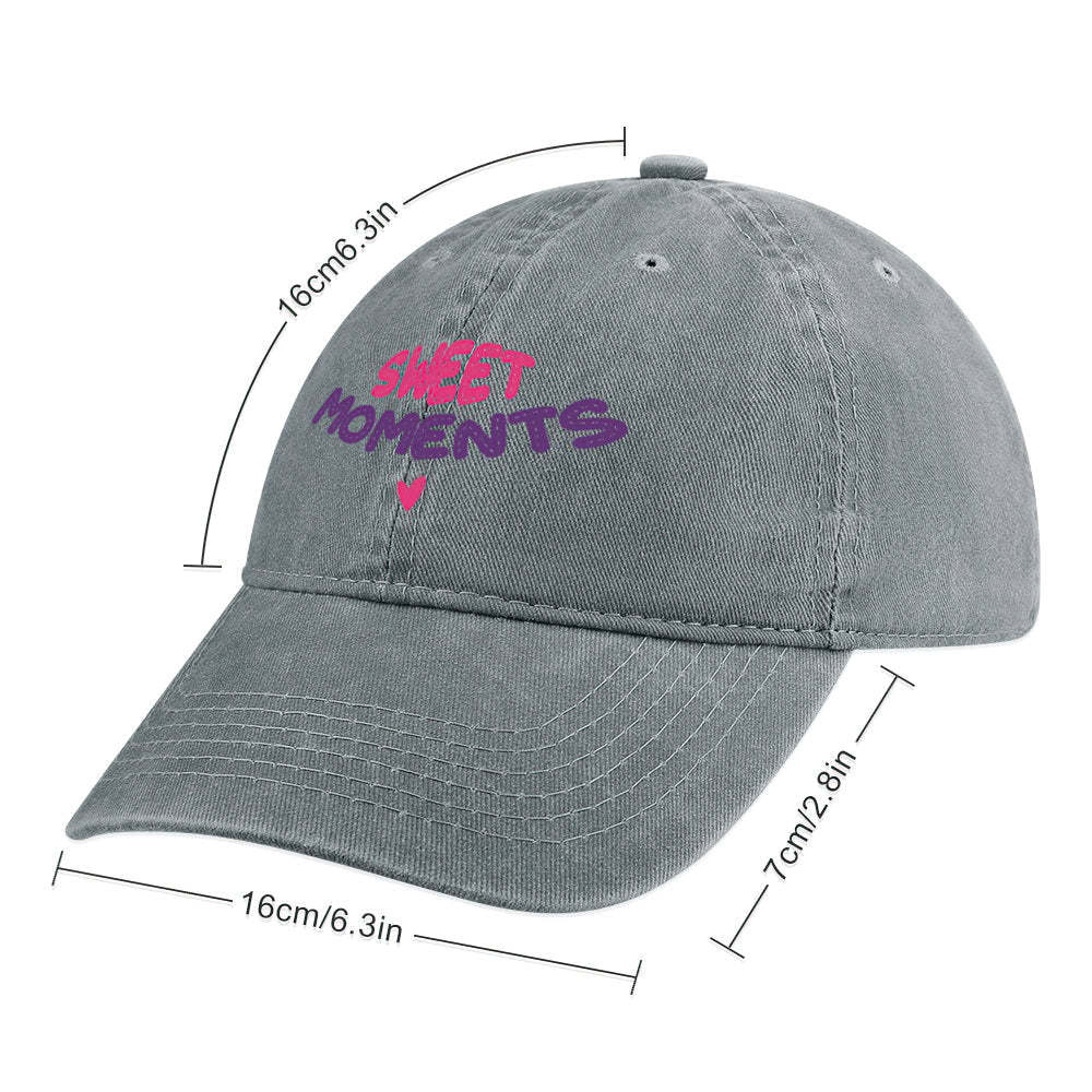 Custom Cap Personalised Baseball Caps with Text Adults Unisex Printed Fashion Cowboy Caps Gift - MyFaceSocksEU