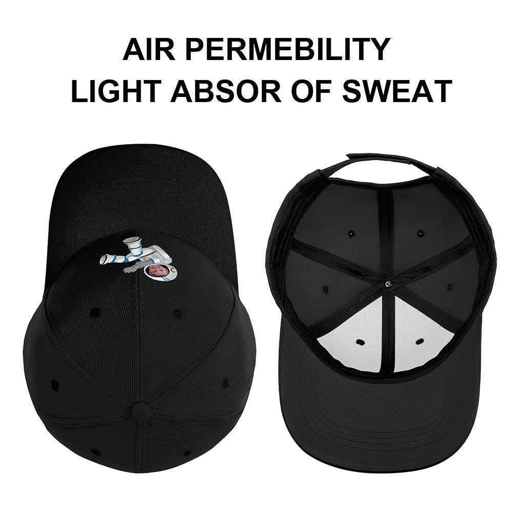 Custom Cap Personalised Face Baseball Caps Adults Unisex Printed Fashion Caps Gift - Astronaut - MyFaceSocksEU