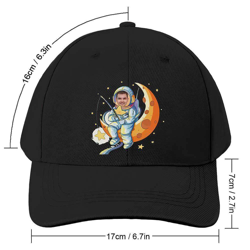Custom Cap Personalised Face Baseball Caps Adults Unisex Astronaut Printed Fashion Caps Gift - MyFaceSocksEU