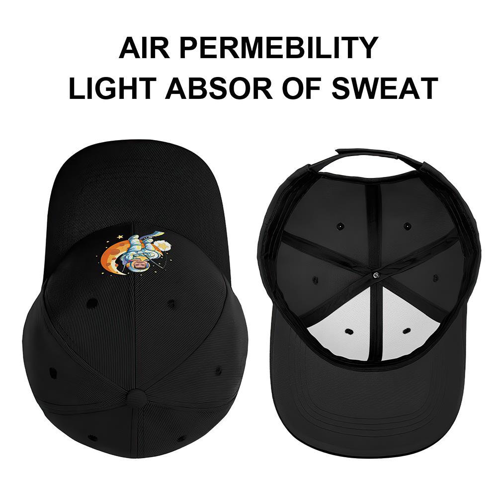 Custom Cap Personalised Face Baseball Caps Adults Unisex Astronaut Printed Fashion Caps Gift - MyFaceSocksEU