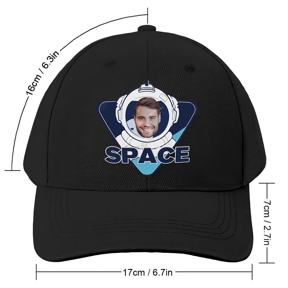 Custom Cap Personalised Face Baseball Caps with Text Adults Unisex Printed Fashion Caps Gift - Astronaut - MyFaceSocksEU