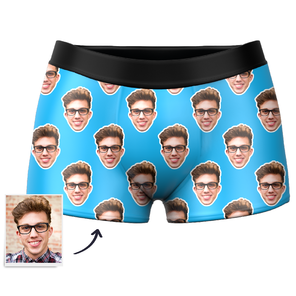 Men's Custom Colorful Face Boxer Shorts 3D Online Preview Personalized LGBT Gifts - MyFaceSocksEU
