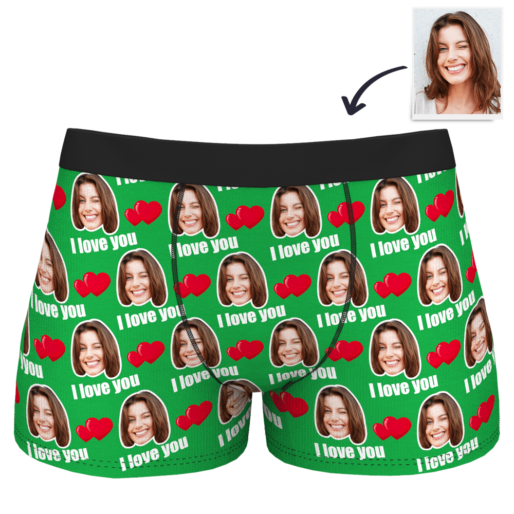 Couple Men's Custom Love Boxer Shorts Personalized LGBT Gifts - MyFaceSocksEU