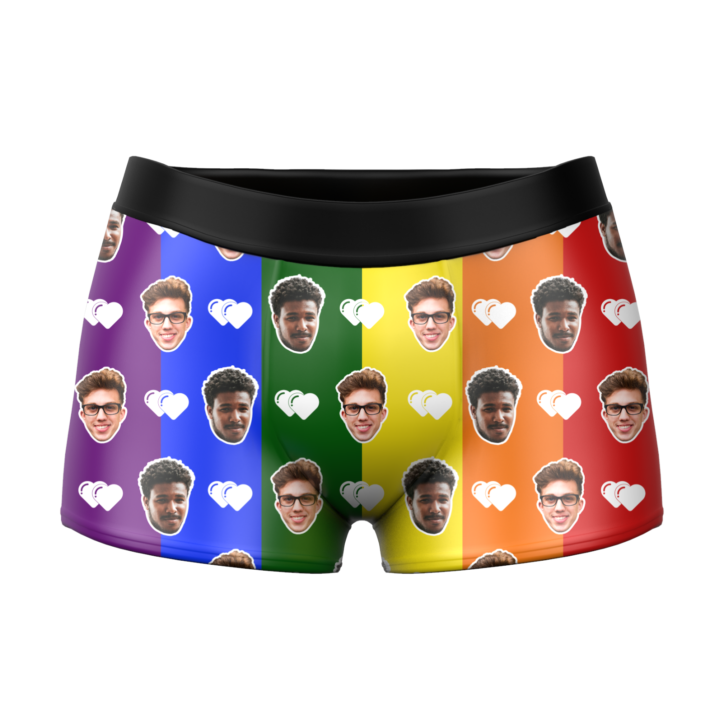 Men's Custom Photo Boxer Shorts - Rainbow Lgbt Gift - MyFaceSocksEU