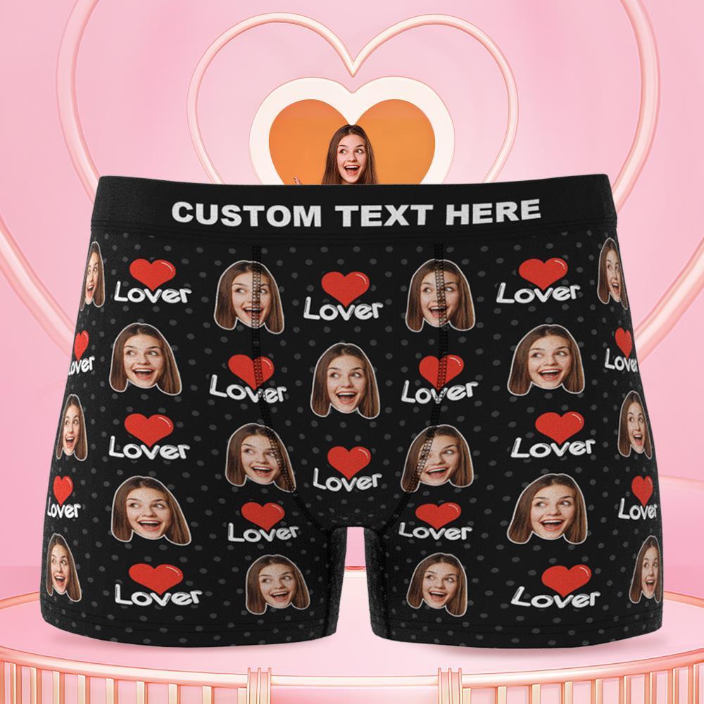 Men's Custom Face Colorful Boxer 3D Online Preview - Love Personalized LGBT Gifts - MyFaceSocksEU