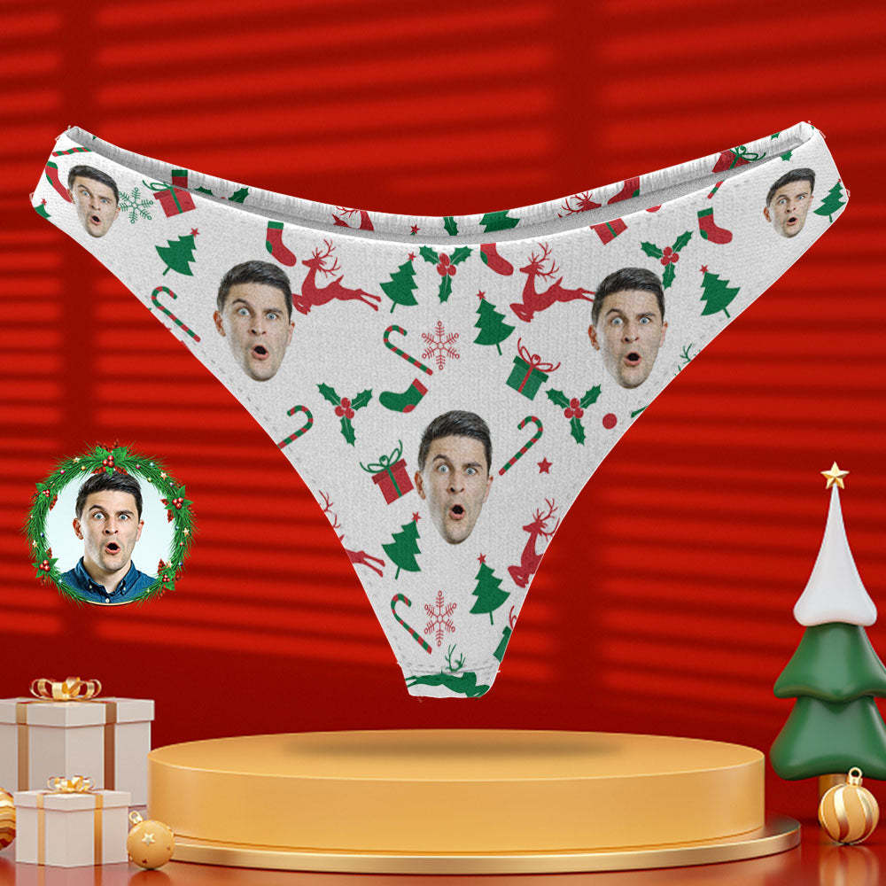 Custom Photo Panty Personalised Face Thong Underwear Christmas Gifts for Women - MyFaceSocksEU