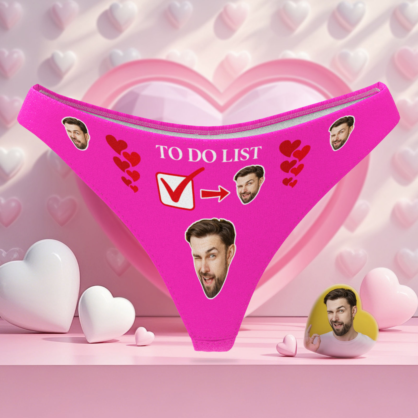 Personalize Face Thong Todolist Custom Thong Gift for Her Valentine's Gift - myfacesockseu