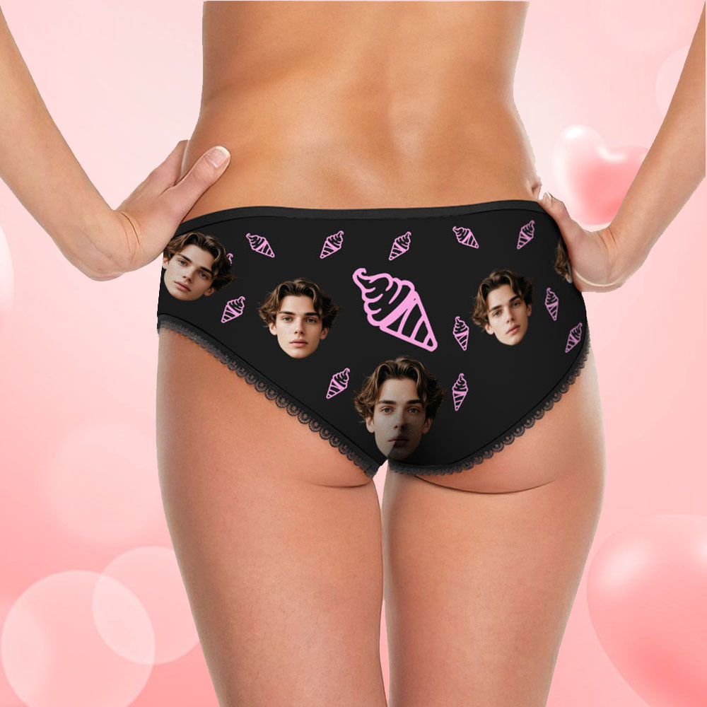Custom Face Underwear Personalized Funny Panties Valentine's Day Gifts For Women - myfacesockseu