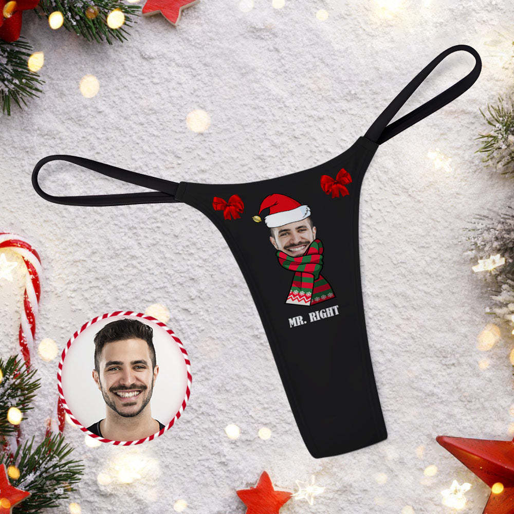 Custom Face on Women's Underwear Thongs Panty Christmas Gift - Mr.Right - MyFaceSocksEU
