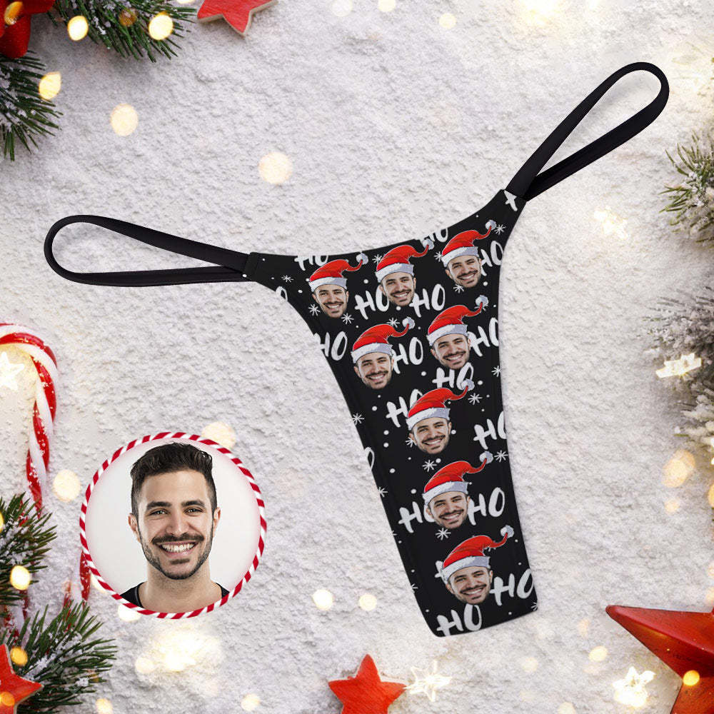 Custom Face on Women's Underwear Thongs Panty Christmas Gift - HO - MyFaceSocksEU